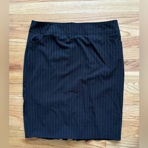 Studio M Black with Grey Pinstripe Pencil Skirt